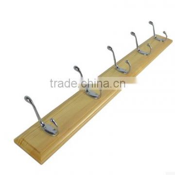 2015 Decorative Metal Wood Wall Mounted Clothes Hanging Hook Rack with Heavy Duty Hanger Hook