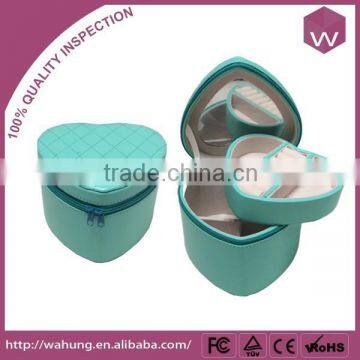 Heart Shape Custom Jewelry Boxes Packaging & Green Mirror Glass Jewelry Packaging Boxes With Tray Wholesale