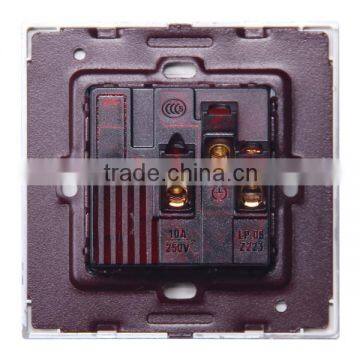 New Arrive Crystal PC Panel 3 Pin and 2 Pin Wall Socket for Home Hotel Office Use photo-3