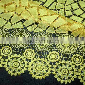 African/Nigeria/Colombia/ Indonesia Cord Lace yellow Guipure Lace Fabric 2015