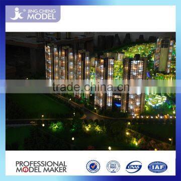 Plastic building scale model with details