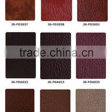 Environmental Embossed Microfiber Synthetic sofa leather with litchi / lychee / lichee grain