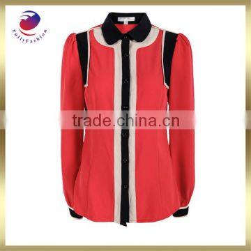 fashion new design long sleeve blouse coat