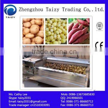 Washing and peeling machine for vegetable industry or restaurant