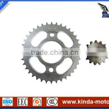 1011040 Motorcycle front and rear sprocket for HAOJIN MD CDI125 CG125 CG150 JAGUAR, High quality