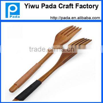 7.1 Inch Wooden Forks - Disposable Wood Cutlery Silverware photo-2