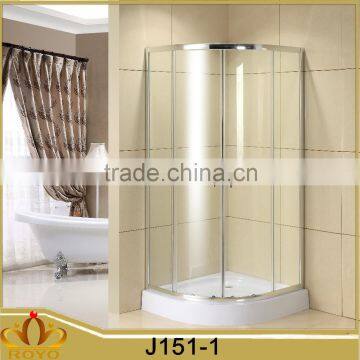 aluminium profile bathroom quadrant sliding glass shower enclosures 85*85mm