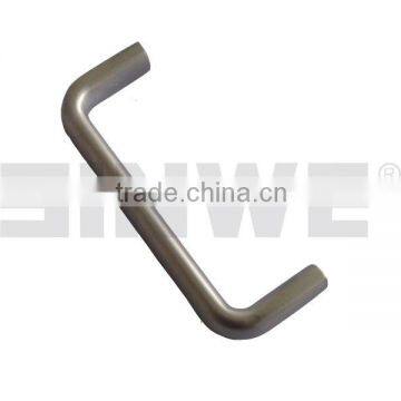 Chrome plated metal cabinet handle lock for cabinet