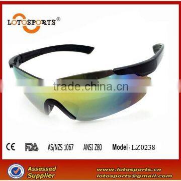 Xiamen sunglasses sports glasses one piece bicycle glasses colorful revo sunglasses