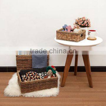 Natural Seagrass and Banana Leaf Interwoven Storage Basket Quality Choice photo-3