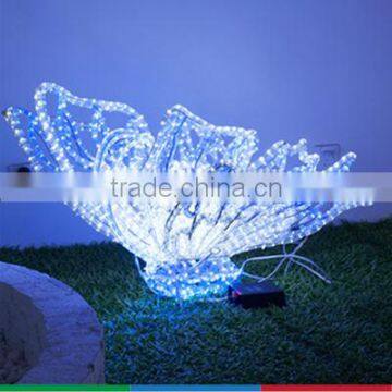 Outdoor Christmas Display Butterfly Sculpture Rope Light Motif