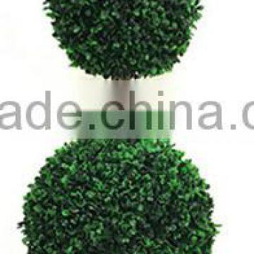 48'' artificial triple boxwood ball topiary tree