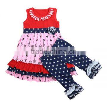 2016 newborn baby clothes patriotic childrens boutique clothing girls capris outfits