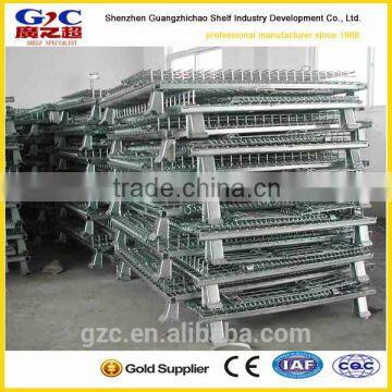 Zinc Plated Warehouse Storage Collapsible Wire Container
