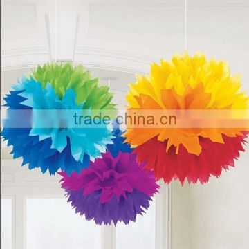 Color tissue paper pom poms flower balls with free samples