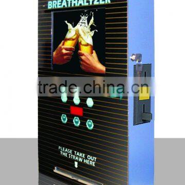 New hot selling fashion coin operated breathalyzer vending machine