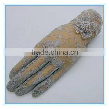 Summer Sun Protection Touch Screen Girls Cute Sheer Gloves