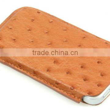 Case for iPhone 4S In PU Ostrich leather