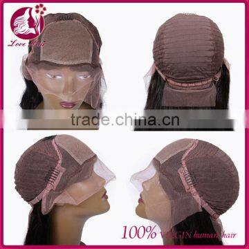 alibaba express Wholesale virgin brazilian hair wig cap with 4x4silk base colsure