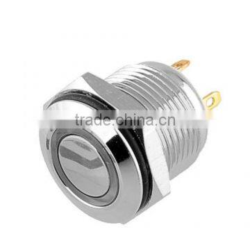 250V 16mm LED Lighted Ring Illuminated Momentary Push Button Switch Flat Head For Car Truck Boat Waterproof IP65 photo-2