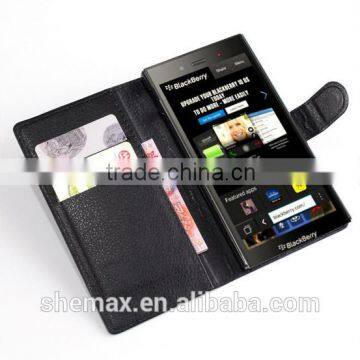 Factory Price Leather Flip Cover Case for Blackberry z3