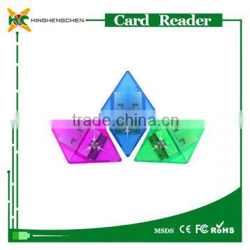 Smart card reader writer colorful diamond memory card reader