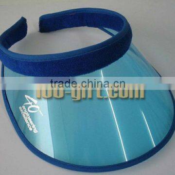 plastic pvc towelling sweatband sunvisor cap