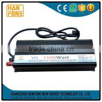 1500w rechargeable power inverter 12v/24vdc to 110v/220vac for hot sales