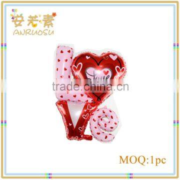 Love-shaped Happy Birthday Balloons