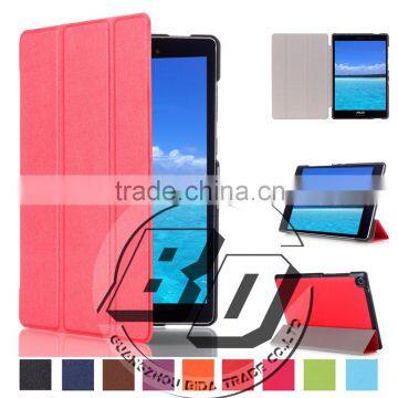 Wholesale Popular Three Folding Smart PU Leather Tablet Cover Case For ASUS Zenpad S 8.0 Z580C tablet case fast delivery