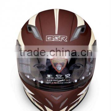 Brown Brown Motorcycle Full Face Casque