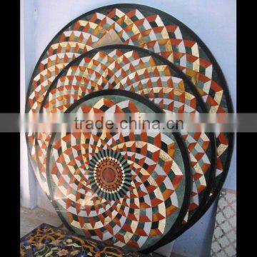 Marble Inlay Flooring , Marble Medallion , Stone Mosaic Medallion