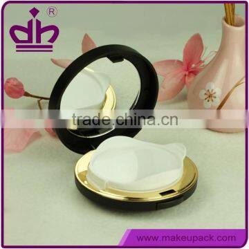 With mirror plastic cosmetic compact powder box for BB cream