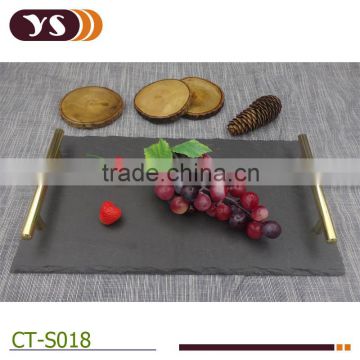 New customized design slate and wood cheese board with handle