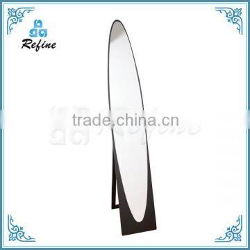 free cheap decorate wooden oval full length mirror