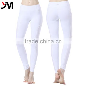 2016 latest design yoga wear women sexy design with mesh pad yoga pants