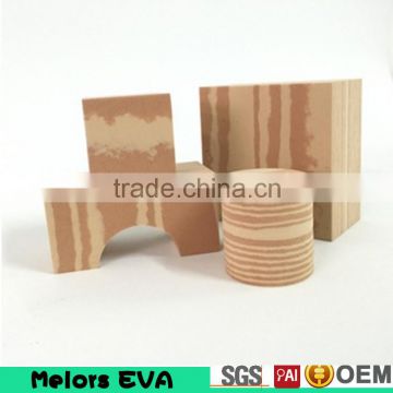 Melors new item colorful large eva foam children Wooden grain building blocks/kids building blocks toys supplier