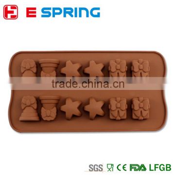 newest design chocolate Mini stars silicone Gift molds