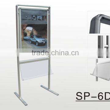 Aluminum retractable poster stand with arcylic pocket