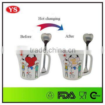 280 ml custom color changing mug with heat transfer printing