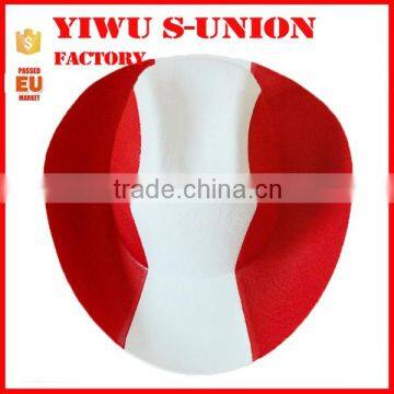 Wholesale cheap felt red white red flag fans lemmy cowboy hat