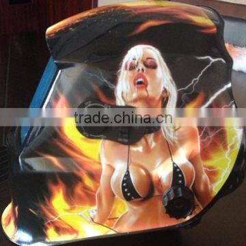 Hot Sexy Woman Sticker Attractive With Cutting&grinding Function Soft Texture Auto Darkening Welding Helmet photo-5