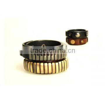 2015 new fashion leather bracelet 2015-metal bracelet- snap bracelets FT-LWB317