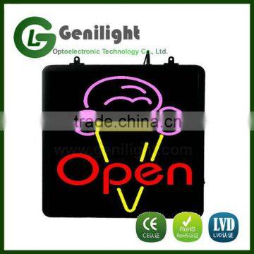 Popular Animated Open ICE CREAM LED Neon Store Shop Sign