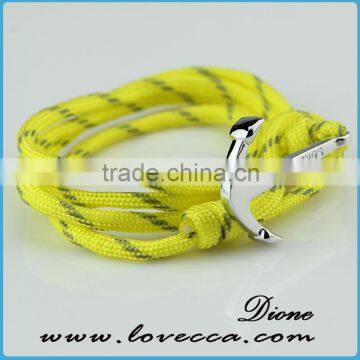 High Quality Colorful Leather Anchor Bracelet for Jewelry