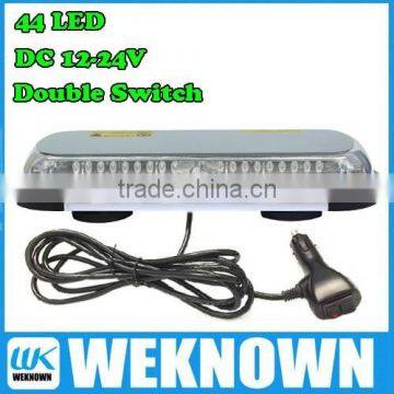 DC12V-24V 44 LED 44W Magnets Emergency Strobe Lightbar Amber/Blue ,8 Flash way LED warning Light