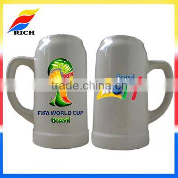 traditional vintage ceramic monogrammed beer mug world cup 2014 souvenir