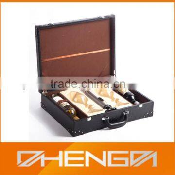 Custom Make Fashionable Wooden Wine Box with Handle