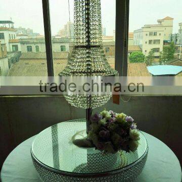 new designe, elegant rotatable Table Top Wedding Crystal Wedding Chandelier Centerpieces for wedding decoration