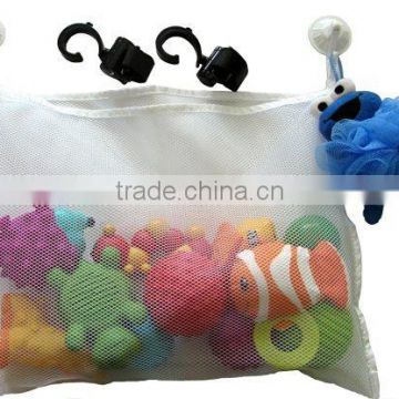 Bath Toy Organizer-Bonus 2 Stroller Hooks can also be used as a Crib Caddy, Stroller or Back Seat Organizer